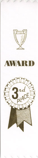 WHITE 3RD PLACE RIBBON