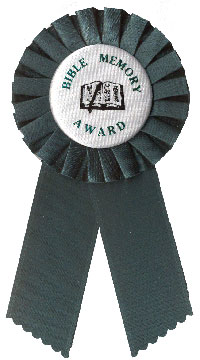 BIBLE MEMORY AWARD TEAL